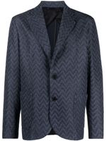 Missoni blazer à motif zig-zag - Bleu - thumbnail