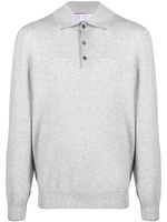 Brunello Cucinelli polo en cachemire à manches longues - Gris
