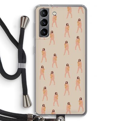 You're so golden: Samsung Galaxy S21 Transparant Hoesje met koord