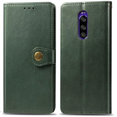 Retro effen kleur lederen gesp mobiele telefoon bescherming lederen draagtas met Lanyard & fotolijstjes & kaartsleuf & portemonnee & beugel functie vo
