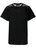 Philipp Plein t-shirt à empiècements en dentelle - Noir - thumbnail