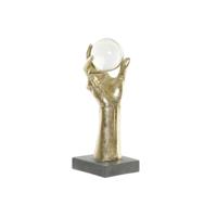 Decoratieve figuren DKD Home Decor Zwart Gouden Hand 13,5 x 13,5 x 36 cm