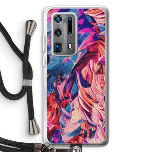 Pink Orchard: Huawei P40 Pro Plus Transparant Hoesje met koord