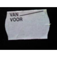 Etiket 2616 wit semi per Van Voor 39.600