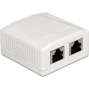 Network Wall Outlet 2 Port Cat.6A LSA Montagedoos