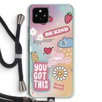 Positivity: Pixel 5a 5G Transparant Hoesje met koord