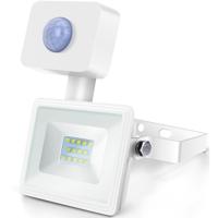 LED Bouwlamp 10W met Sensor - Helder Wit 6400K - IP65 Waterdicht