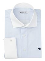 BARI - cot-mix streep business blauw heren WINCHESTER overhemd - BOREO 2