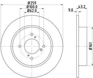 Remschijf Gecoat 55314PRO 8DD355117301