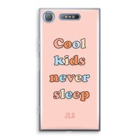 Cool Kids Never Sleep: Sony Xperia XZ1 Transparant Hoesje