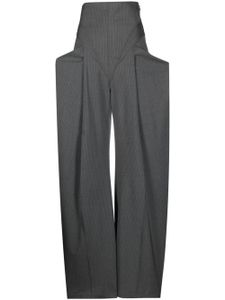 ALESSANDRO VIGILANTE pantalon plissé à rayures - Gris