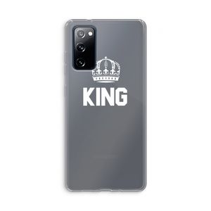 King zwart: Samsung Galaxy S20 FE / S20 FE 5G Transparant Hoesje