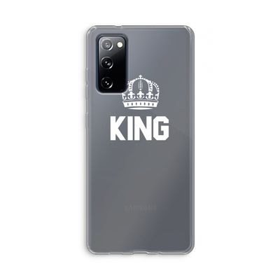 King zwart: Samsung Galaxy S20 FE / S20 FE 5G Transparant Hoesje