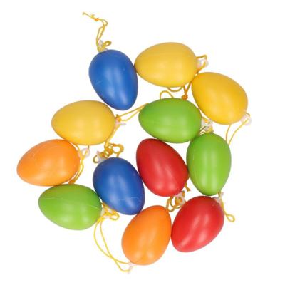 Cepewa Paaseieren - 12x stuks - 5 cm - kunststof - multicolor - pasen - paasdecoratie Cepewa Paaseieren - 12x stuks - 5 cm - kunststof - multicolor - pasen - paasdecoratie