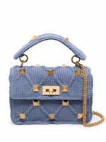 Valentino Garavani sac à main Roman Stud en maille - Bleu