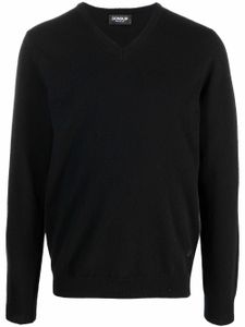 DONDUP pull en laine mérinos à col v - Noir