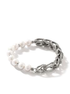 John Hardy bracelet Asli Classic Chain 10.5 mm en argent serti de perles