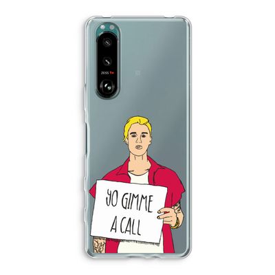 Gimme a call: Sony Xperia 5 III Transparant Hoesje