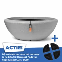 Schaal laag granite Arc d153h56cm ivoor