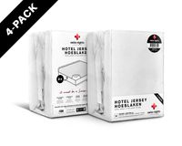 Swiss Nights Hotel Jersey Matras Hoeslaken 4-Pack wit
