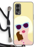 Ice cream: OnePlus Nord 2 5G Transparant Hoesje met koord Ice cream: OnePlus Nord 2 5G Transparant Hoesje met koord