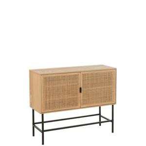 J-Line kast Vierkant - metaal - naturel|zwart - small