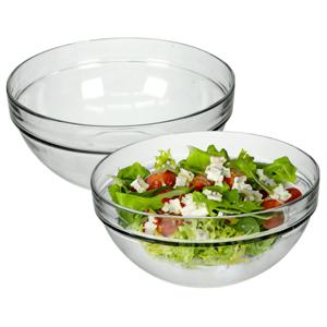 Luminarc Slakom - 2x - dia 26 cm - glas - Salade schaal - Schalen en kommen