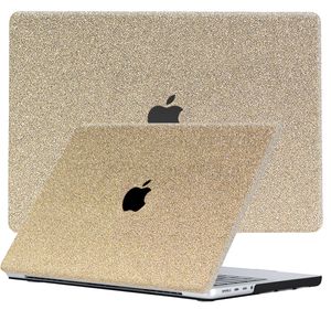 Lunso MacBook Air 15 inch (2023-2025) cover hoes - case - Glitter Goud