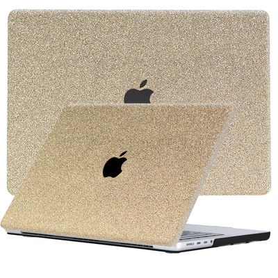 Lunso MacBook Air 15 inch (2023-2025) cover hoes - case - Glitter Goud