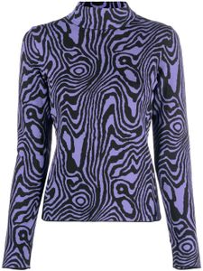 Moschino pull imprimé à col roulé - Violet