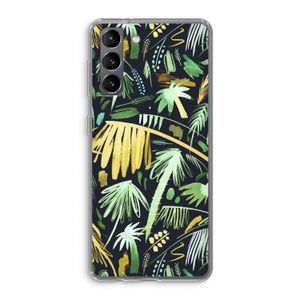 Tropical Palms Dark: Samsung Galaxy S21 Transparant Hoesje
