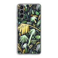 Tropical Palms Dark: Samsung Galaxy S21 Transparant Hoesje