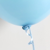 Ballon Sluiters Met Lint Licht Blauw (100st) - thumbnail