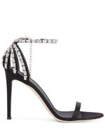 Giuseppe Zanotti sandales Adele 105 mm à ornements en cristal - Noir