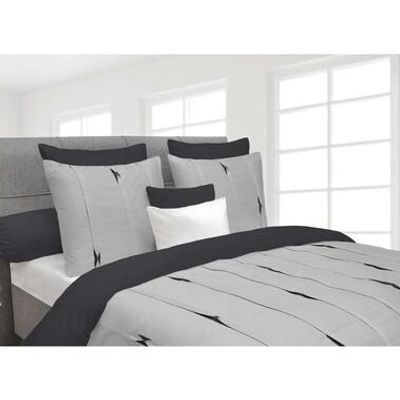 Heckett & Lane dekbedovertrek Hopper - zilvergrijs - 240x220 cm