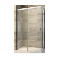 BWS Douchecabine Softclose 2.0 120x140 cm met Nisdeur en Zijwand 8mm Aluminium NANO Coating - thumbnail