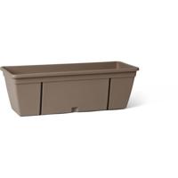 Plantenbakset met metalen haak, waterreservoir en afvoerafstandhouder - GARDEN ID Smart - Taupe 50 cm