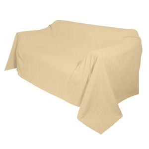 Grand foulard van bio-katoen, zand 135 x 210 cm