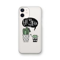 Hey you cactus: iPhone 12 Transparant Hoesje