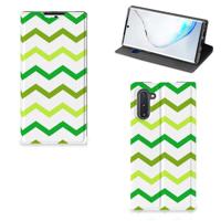 Samsung Galaxy Note 10 | Hoesje met Magneet | Zigzag Groen