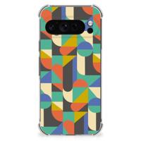Google Pixel 9 Pro XL Doorzichtige Silicone Hoesje Funky Retro