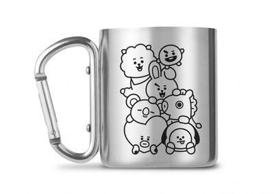 GB Eye mok Line Friends zilver/zwart 250 ml GB Eye mok Line Friends zilver/zwart 250 ml