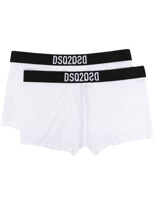 DSQUARED2 boxer à ceinture à logo - Blanc