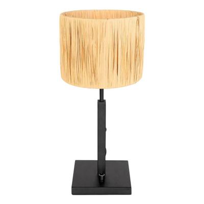 Steinhauer TafellampjeStang zwart met strokleurige kap - 3708ZW