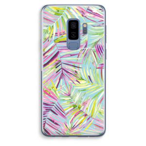 Tropical Palms Blue: Samsung Galaxy S9 Plus Transparant Hoesje