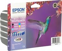 Epson Hummingbird T080740 Multipack Ink Cartridge inktcartridge Origineel Zwart, Cyaan, Lichtyaan, Lichtmagenta, Magenta, Geel - thumbnail