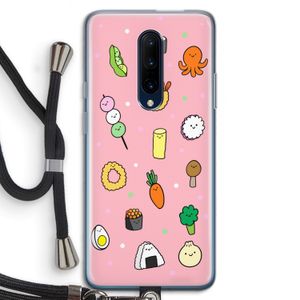 Happy bento friends: OnePlus 7 Pro Transparant Hoesje met koord
