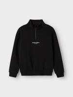Name it winter sweater jongens - zwart - regular fit, zip - NkmBrody