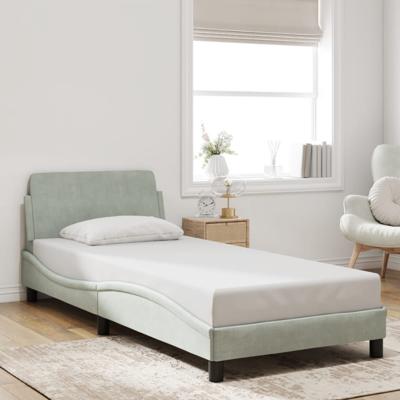 Bedframe zonder matras 90x200 cm fluweel lichtgrijs
