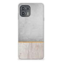 Motorola Edge 20 Lite | Bumper Hoesje | Wood Concrete